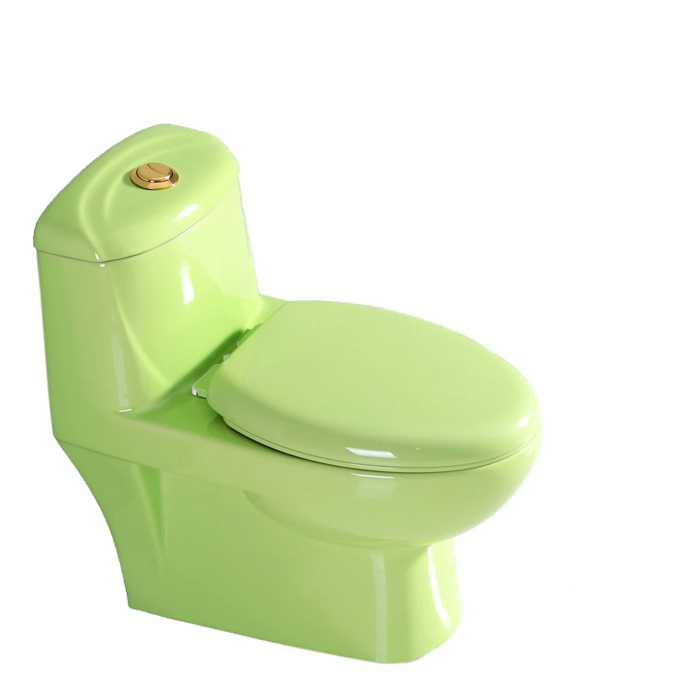 
Modern colored bathroom toilet one piece sanitary yellow color wc QY-005CT 