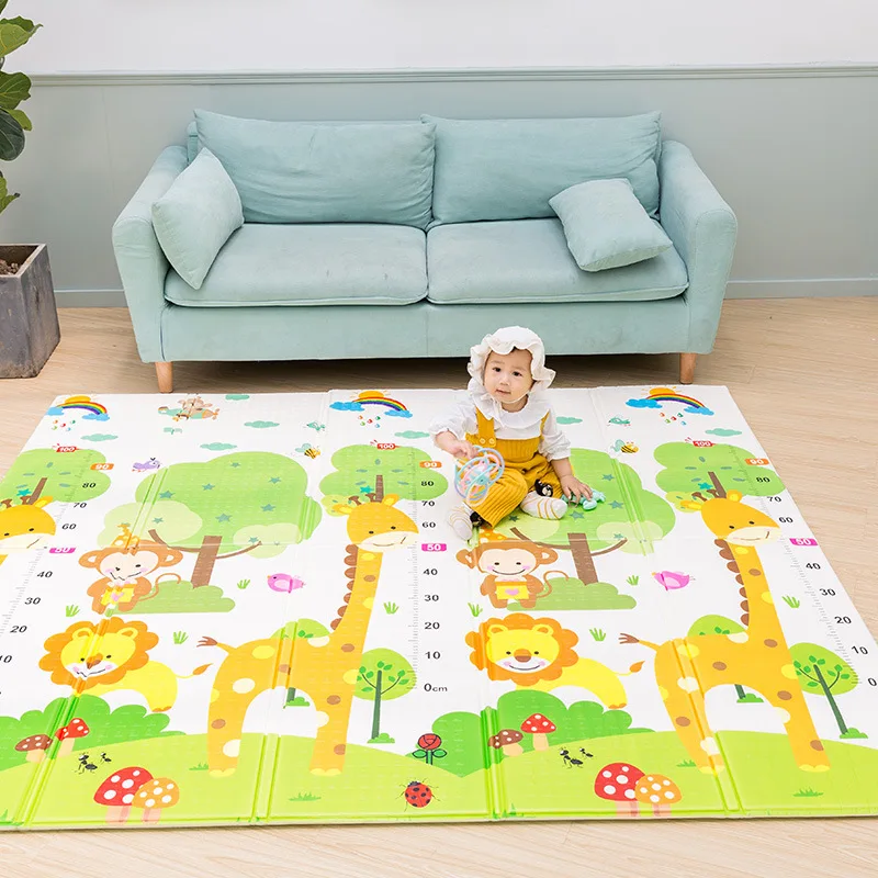 HS High Density Waterproof Kids Playmat 200*180Cm Folding Xpe Foam Baby Play Mats