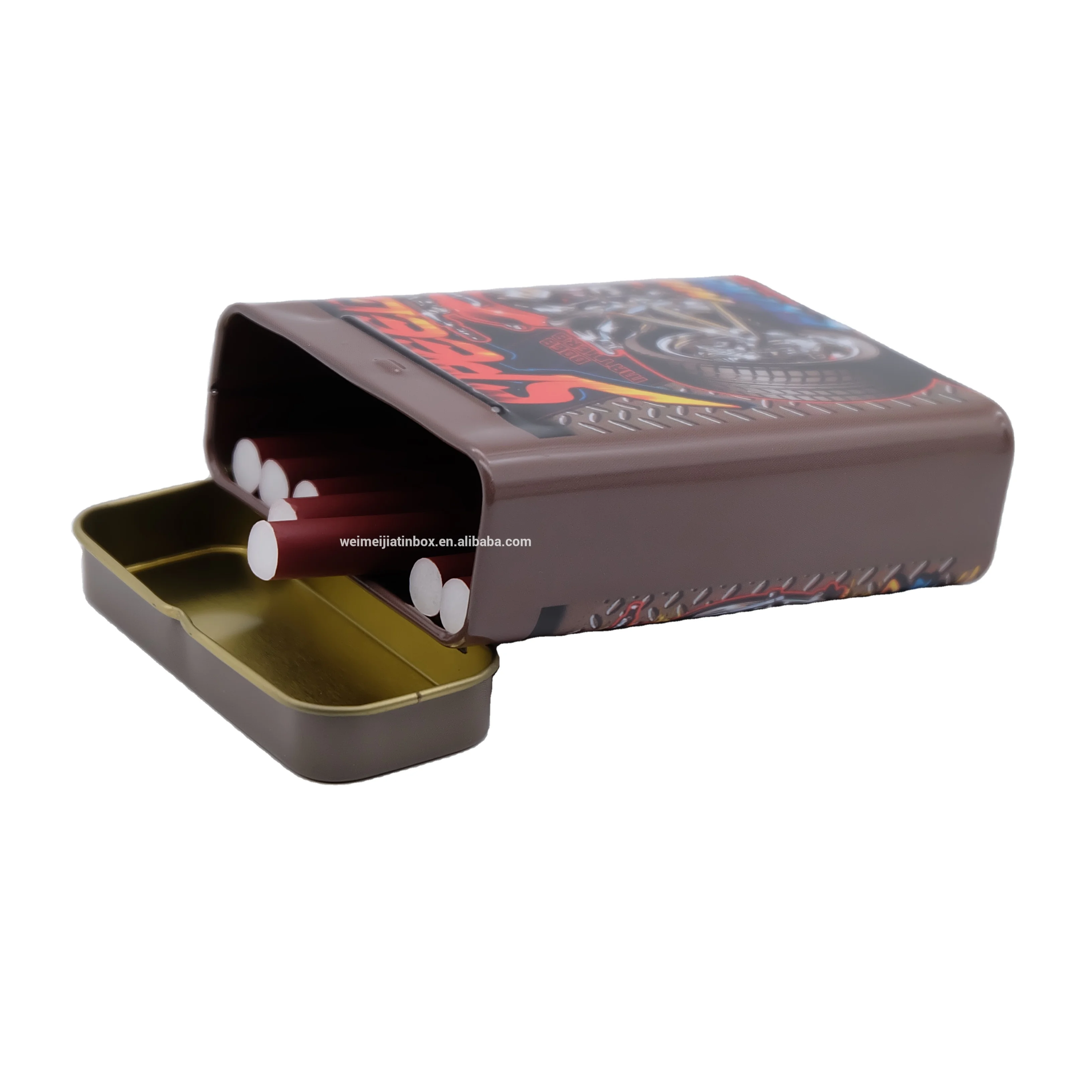 * wholesale custom colored sigare sigar cigarette tabaco cigarette kotak kaleng rokok easy carried cajas tin box