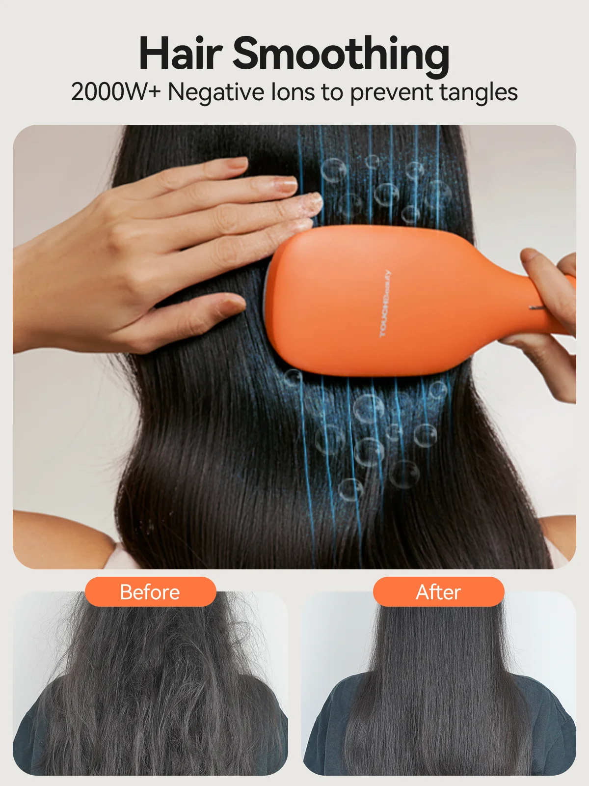 TOUCHBeauty 2024 VITA TB-2343 3 in 1 phototherapy comb electrical handheld spa scalp massage brush with red light for hair