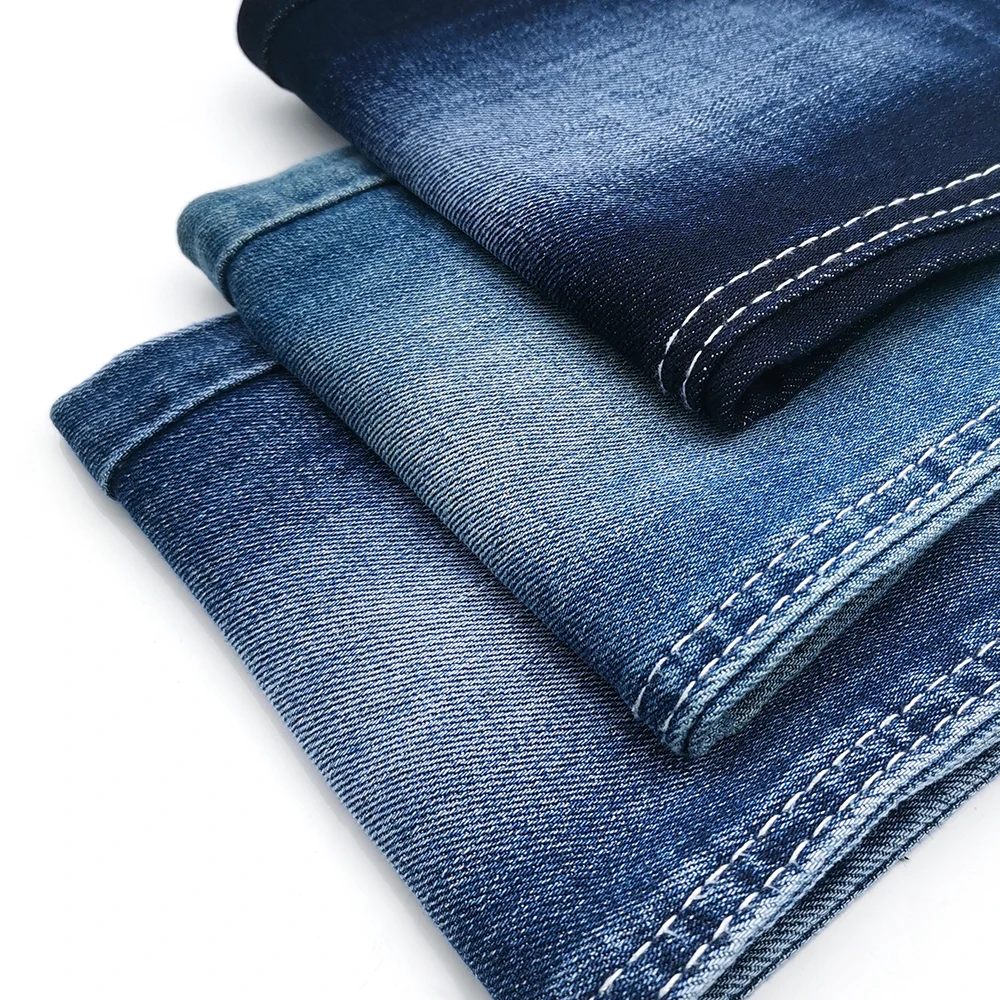 180-cm woven blue stretch denim fabric for jacket  10OA+10*10/75D+20D TR