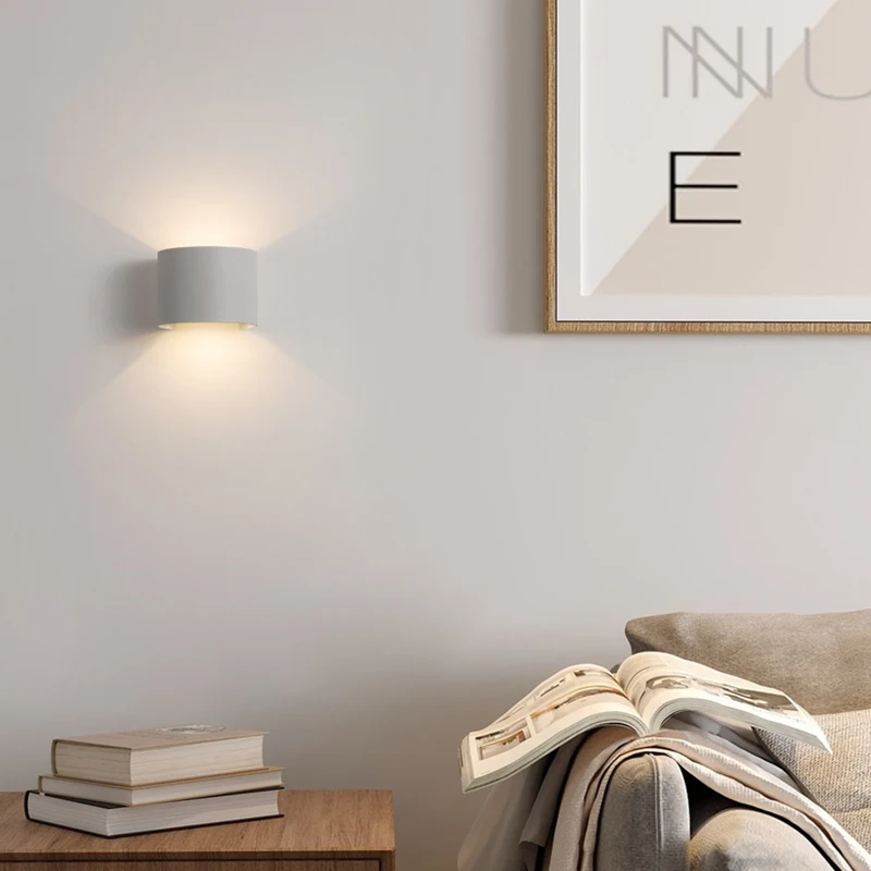 Крытый Современный Белый Черный отель прикроватный дом спальня бра лампа открытый IP65 Водонепроницаемый вверх вниз украшение светодио дный настенный светильник