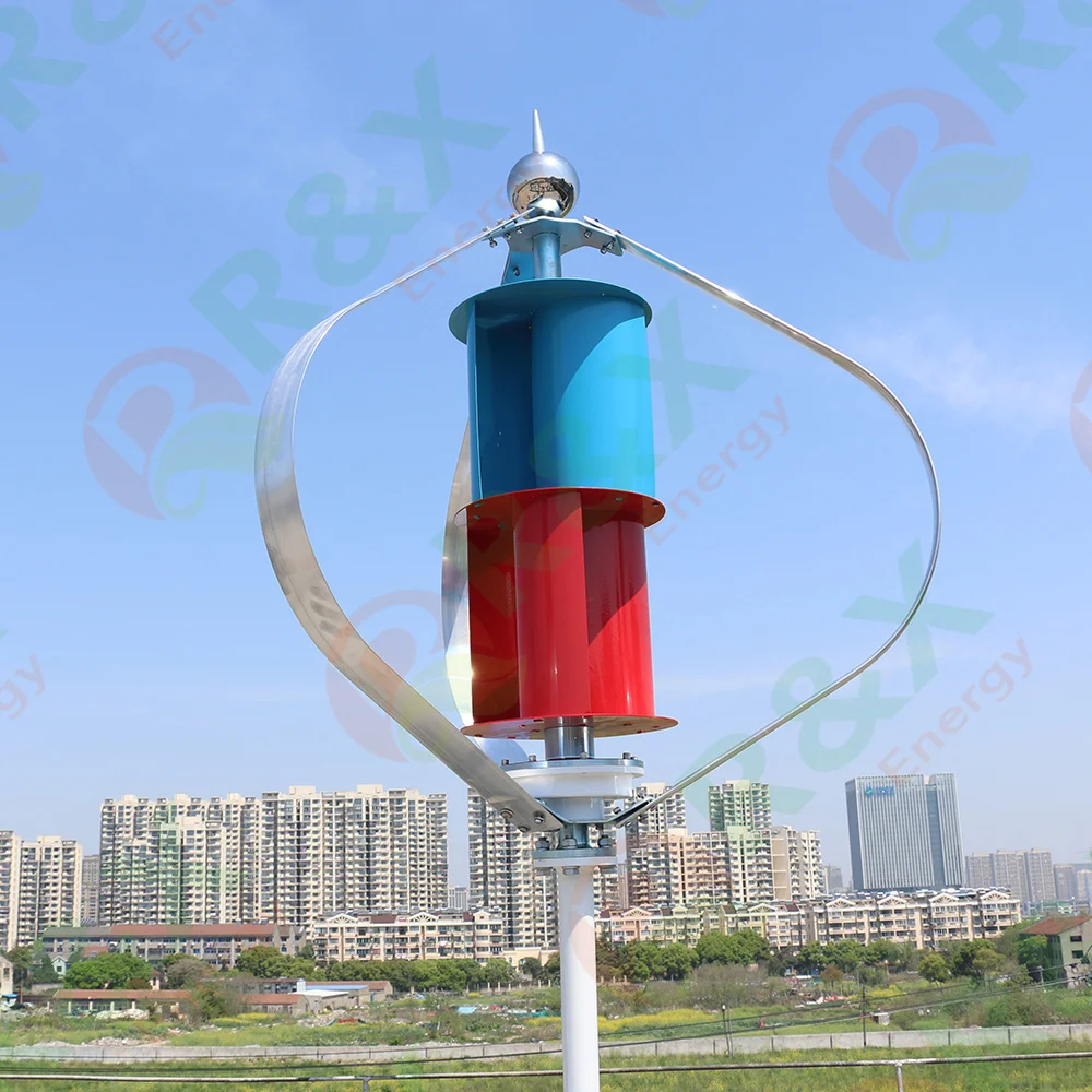 RX 5Kw 10kw Vertical Axis Windmill 24V 48V 96V Wind Turbine Permanent Maglev Generator With Mppt Charge Controller
