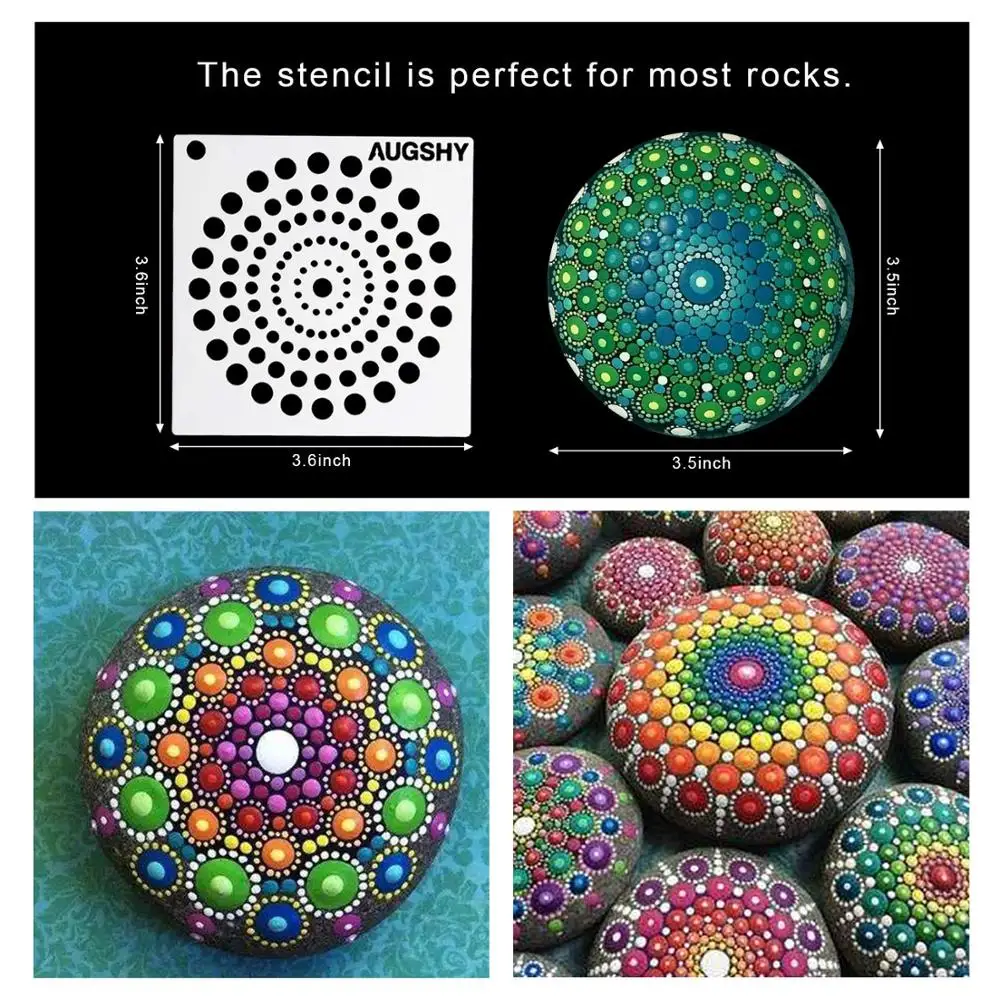36 pcs DIY Creative mandala Stencils Templates Reusable Plastic Craft Drawing Painting Template