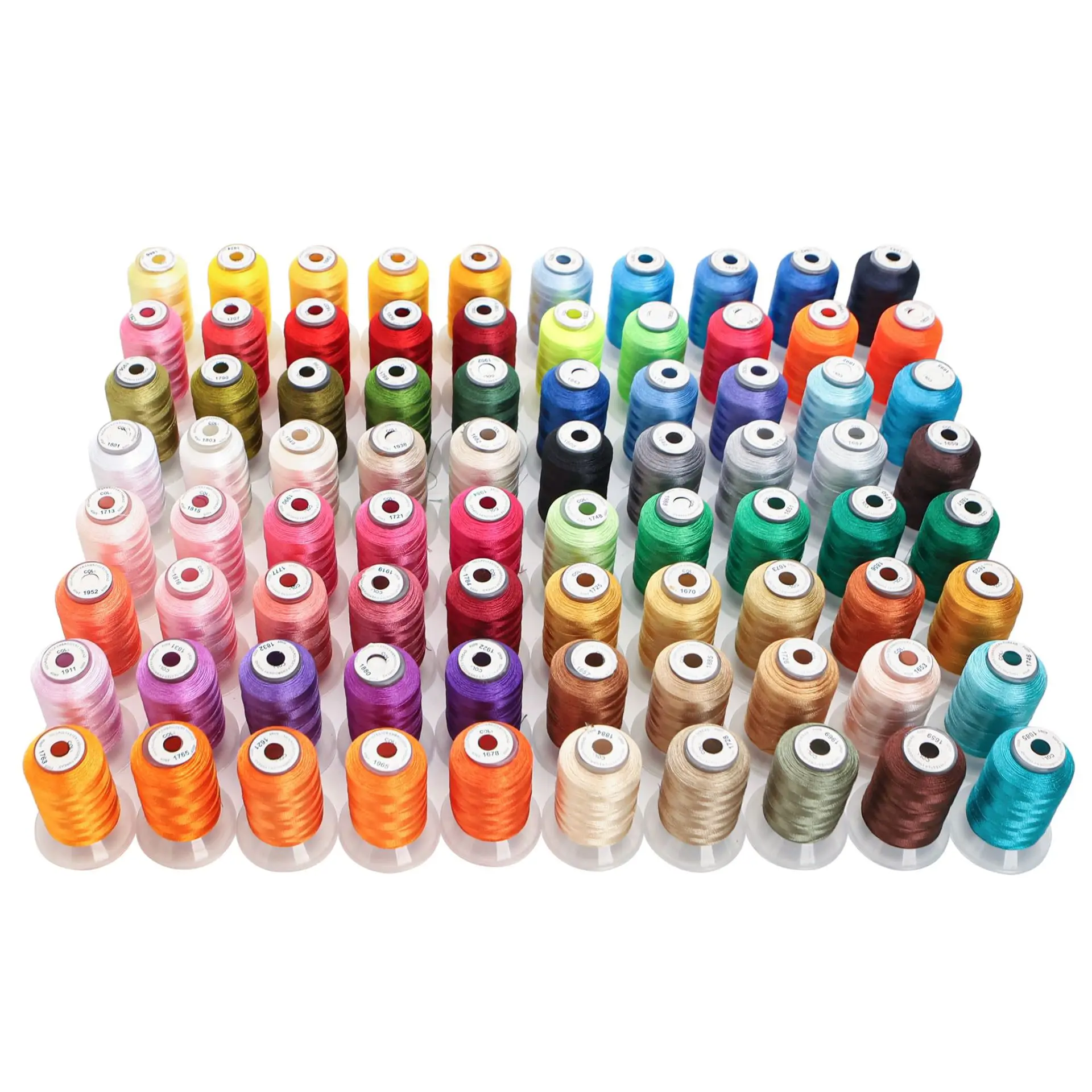 120D 80 colors embroidery thread set 500m high strength polyester embroidery thread for embroidery machine