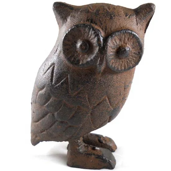 Украшение для дома чугунная сова украшение сада металлическая статуя в виде совы