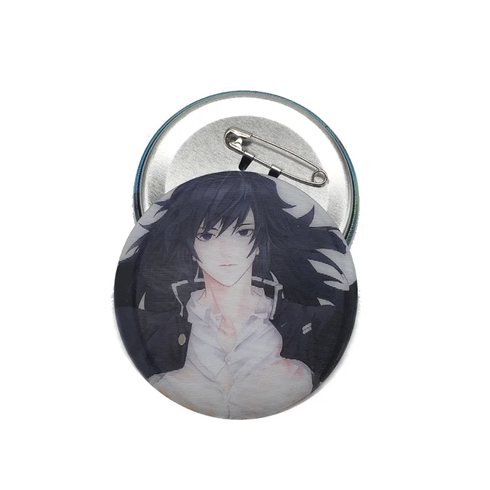 Custom 3d pins 58mm lenticular anime badge lenticular button 3d badge