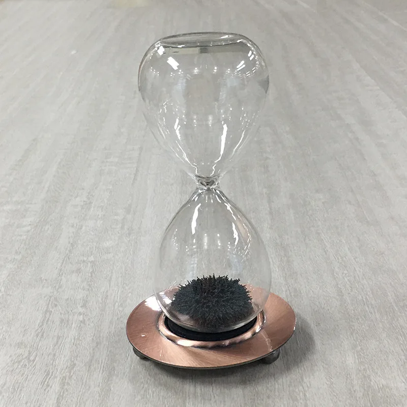 Decorative Magnetic Sand Hourglass Timer with Iron Base