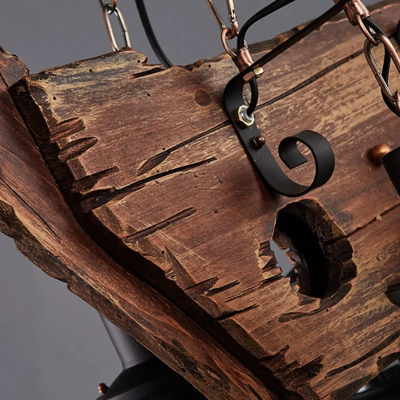 Металлические деревенские подвесные креативные деревянные подвесные лампы, античный светодиодный Декор, лофт, винтажная промышленная деревянная лодка, ретро люстра, светильники