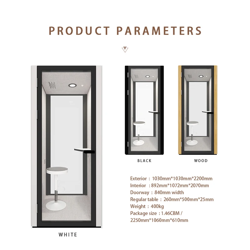 Flexspace 2024 new Modern Design Aluminum Orange Secret Acoustic Silence focus room Soundproof Office Meeting Pods