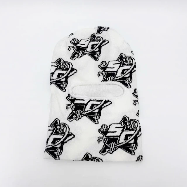 Wholesale jacquard Ski Mask acrylic beanie winter hat High quality knitted Manufacturer Custom Full Face Skimask balaclava