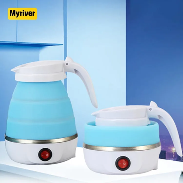 Myriver Popular Outdoor Sports Collapsible Silicone Tea Pots Hot Water Kettle Portable Heater Electric Kettle Small