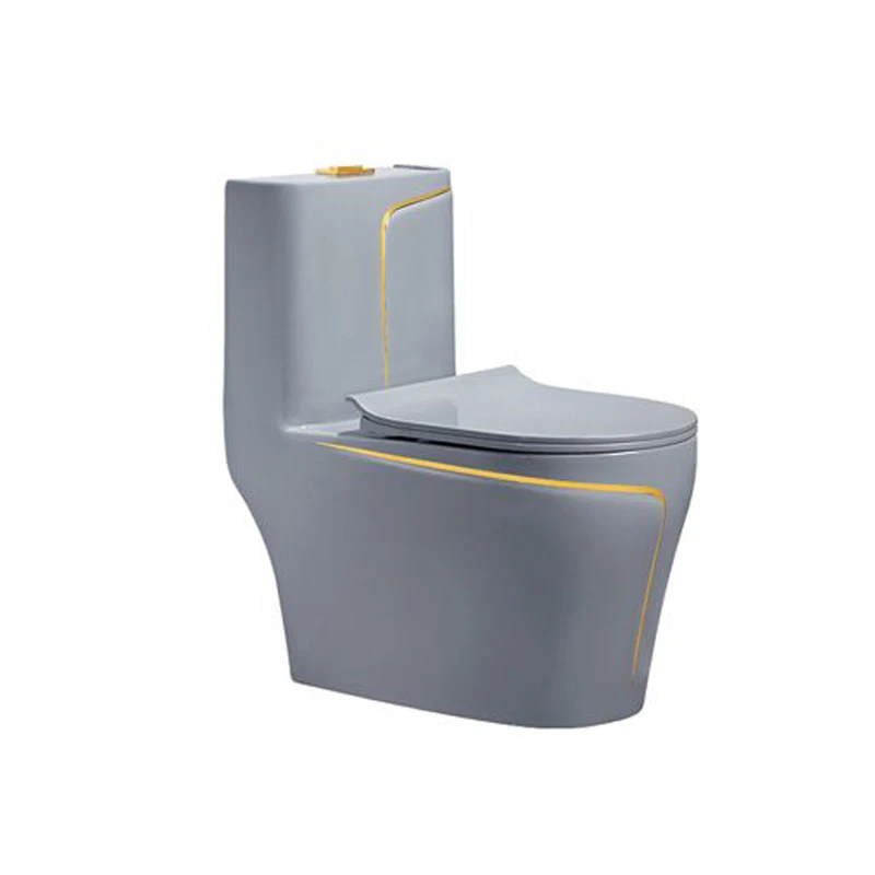 Bathroom Ceramic Toilet Siphon One Piece Toilet Color WC Bathroom Sets