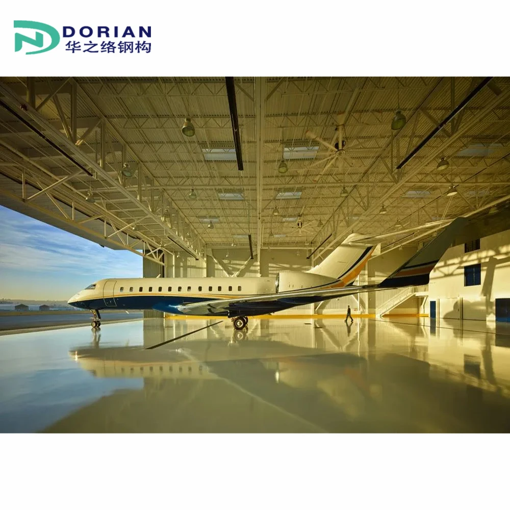 Lifting Swing Gate Aircraft Hangar Hall Prefabricated Steel Building