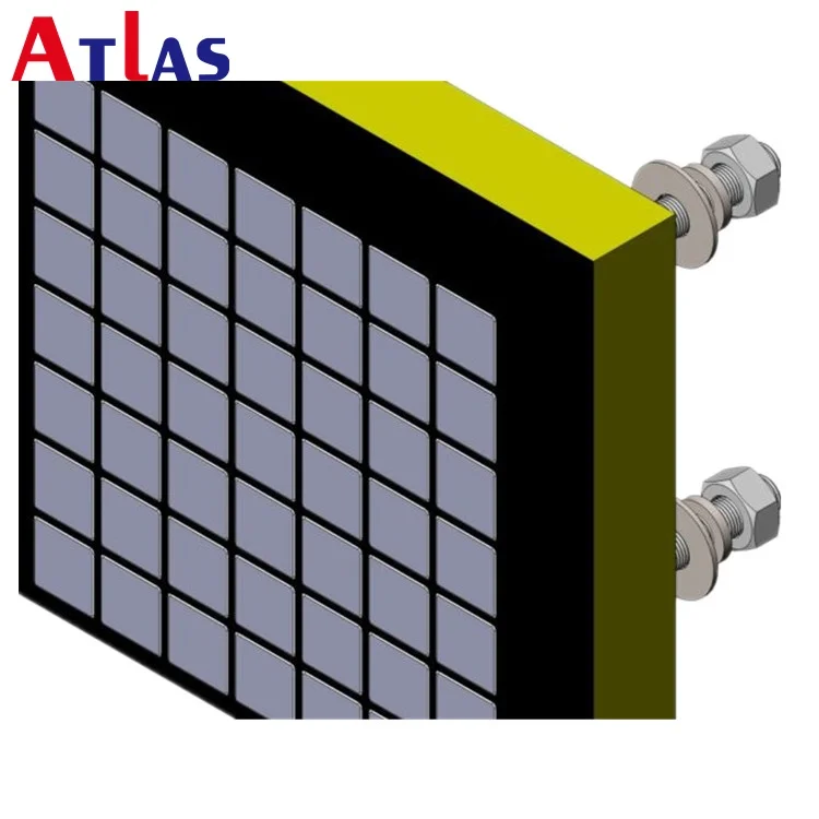 Polyurethane ceramic liner ceramic tile polyurethane brick high abrasive and impact resistant wear liner