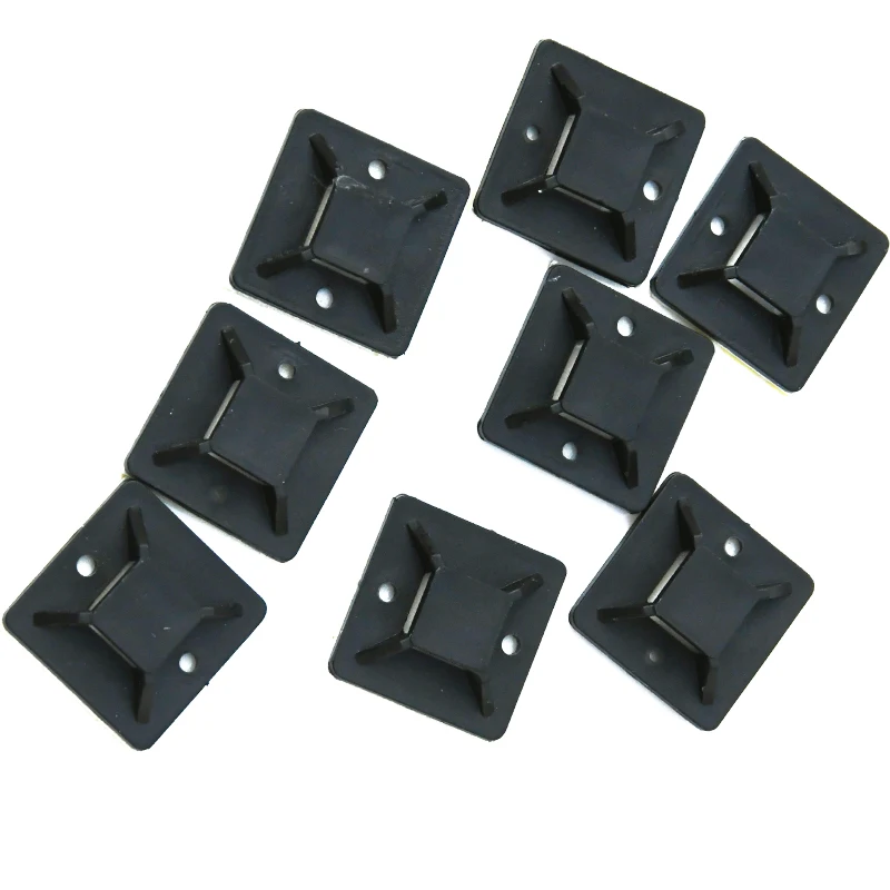 2023 New Product 20*20 mm Self Adhesive Cable Tie Mounts Wire Tie Base Holders