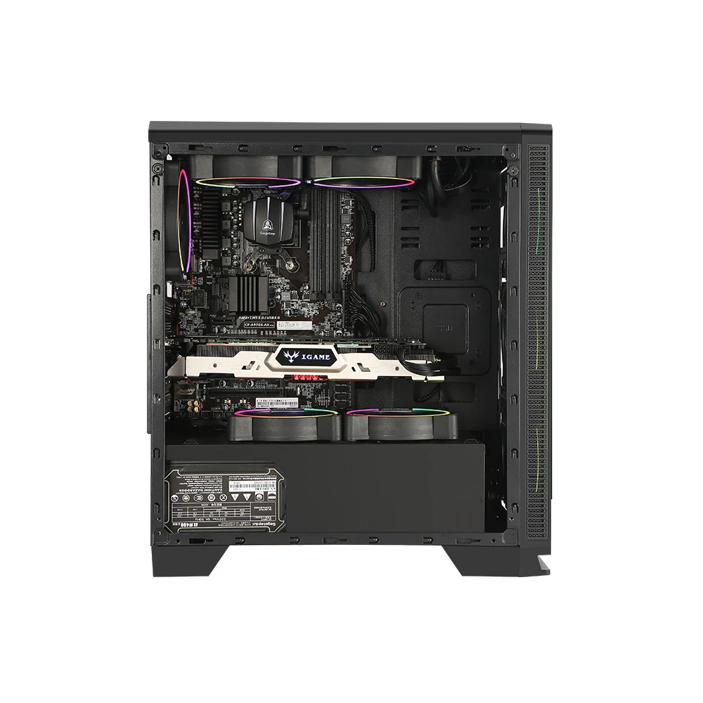 Factory Wholesale 2022 Rgb Light Strip Computer Mid Tower Game Case ATX Pc Gaming Pc Case Cabinet With SSD HDD