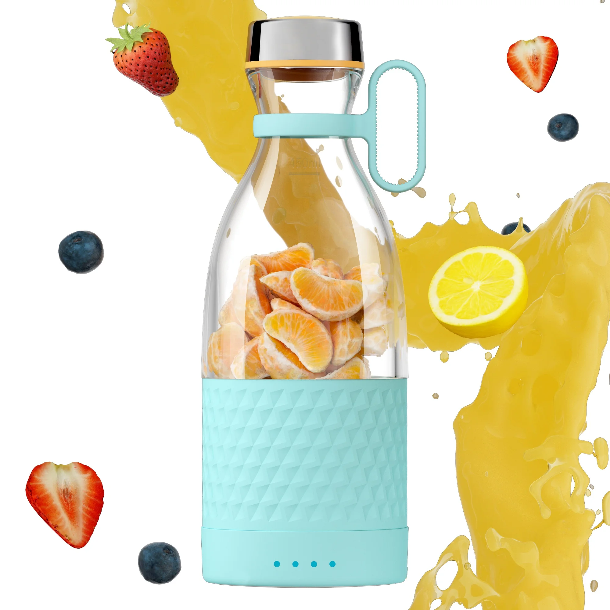 Портативный Блендер с USB-зарядкой, 450 мл, 4000 мАч, 100 Вт