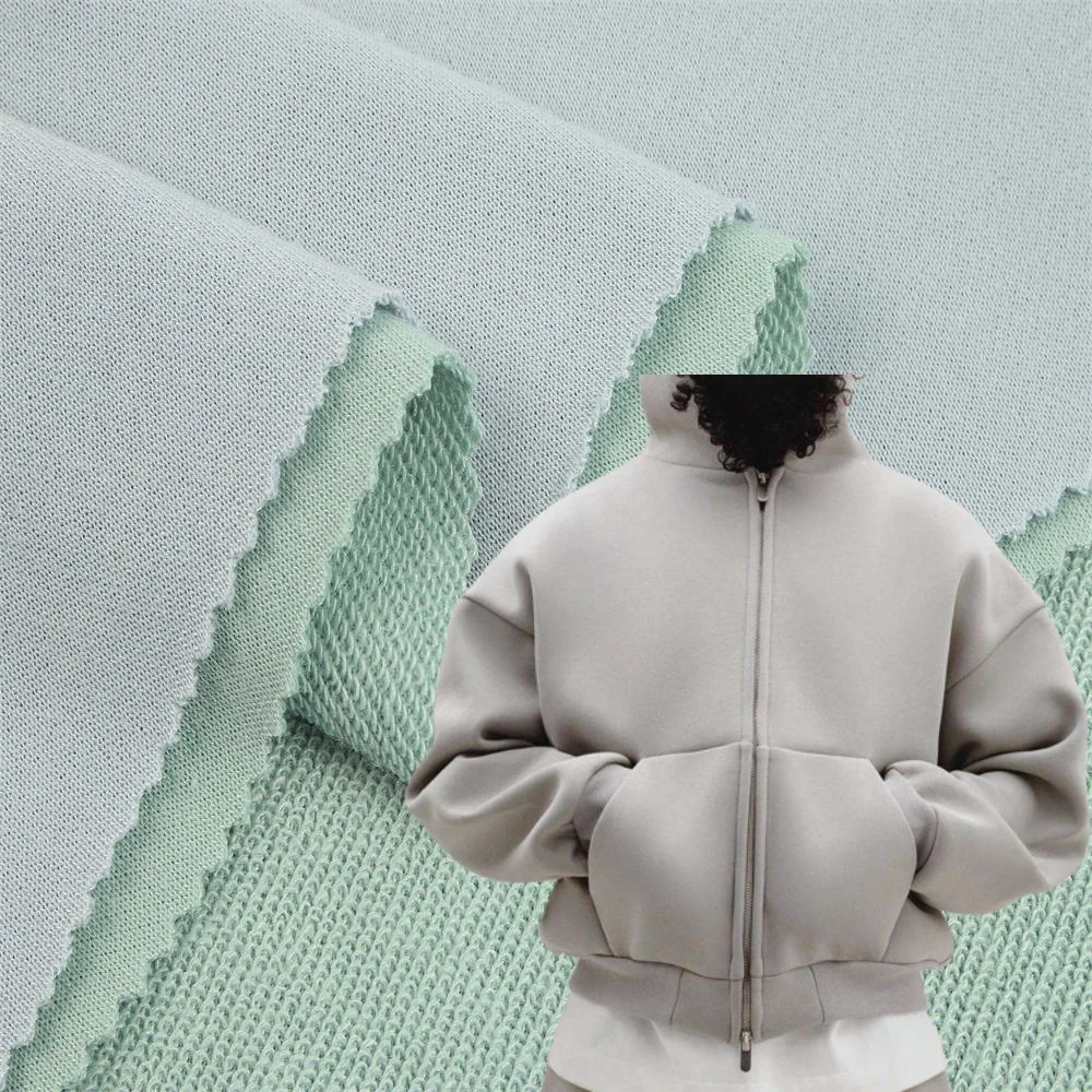 Тяжелый органический хлопок поли ткань французская махровая матовая флисовая