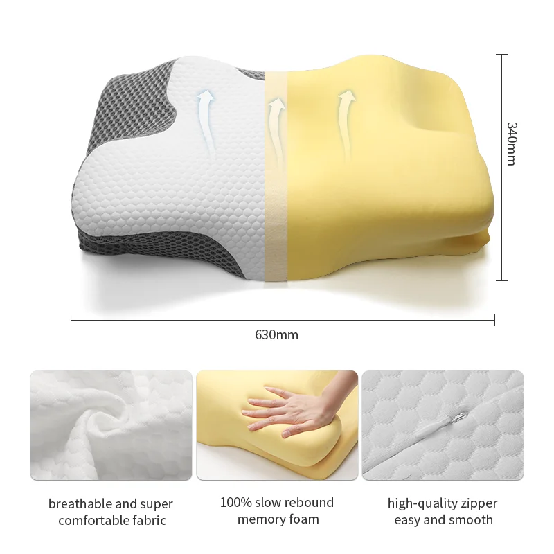Popular horn  Pillow Neck Contour Orthopedic Cervical Sleep Memory Latex Pillow  cervical pillow
