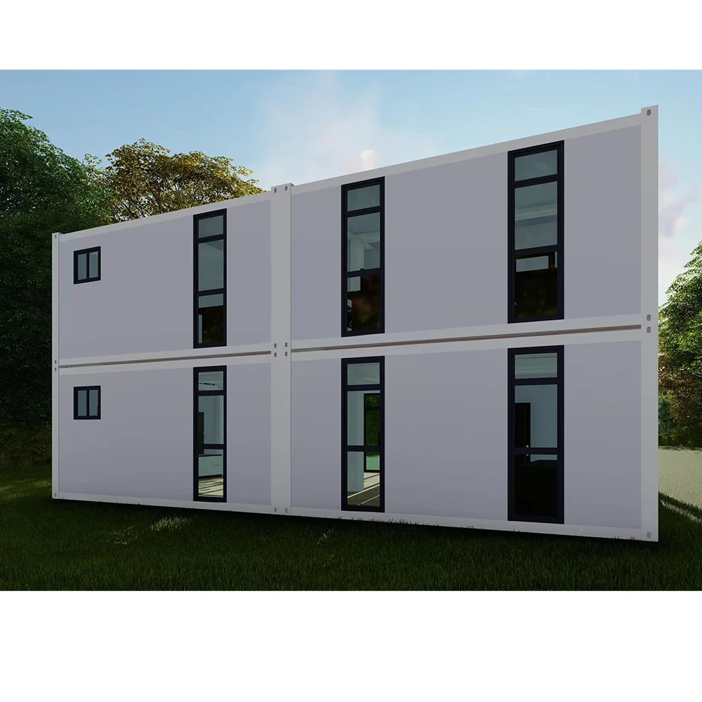 Casa Prefabricada Luxury Flat Pack 2/3/4 Bedroom Containers Prefabricated House With Solar And Plumbin