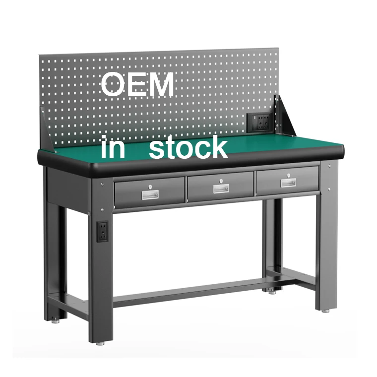 High Quality Factory Industrial Electronic Antistatic Rubber Top Workbench Workshop Assembly Line Belt Conveyor Work Table