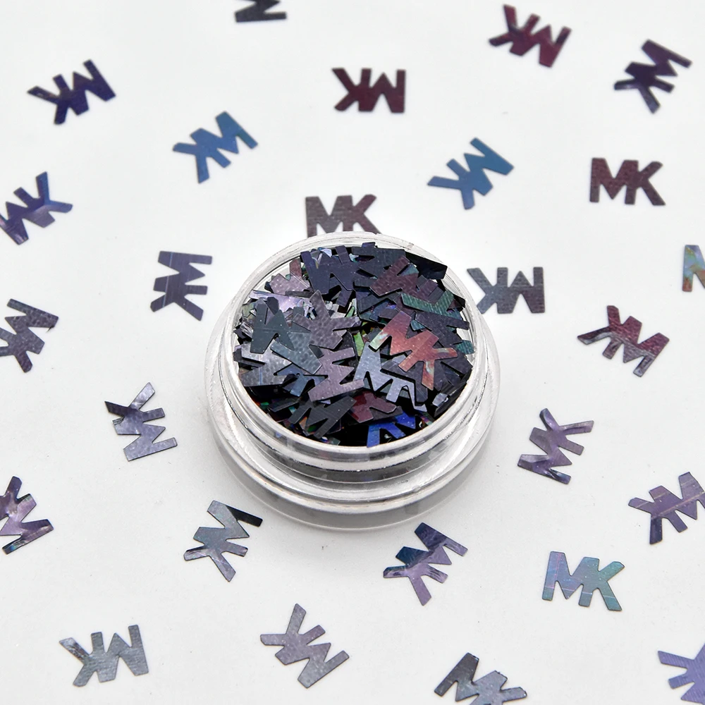 Eco-friendly Wholesale custom leaf shape glitter spring green new Marijuana leaf glitter