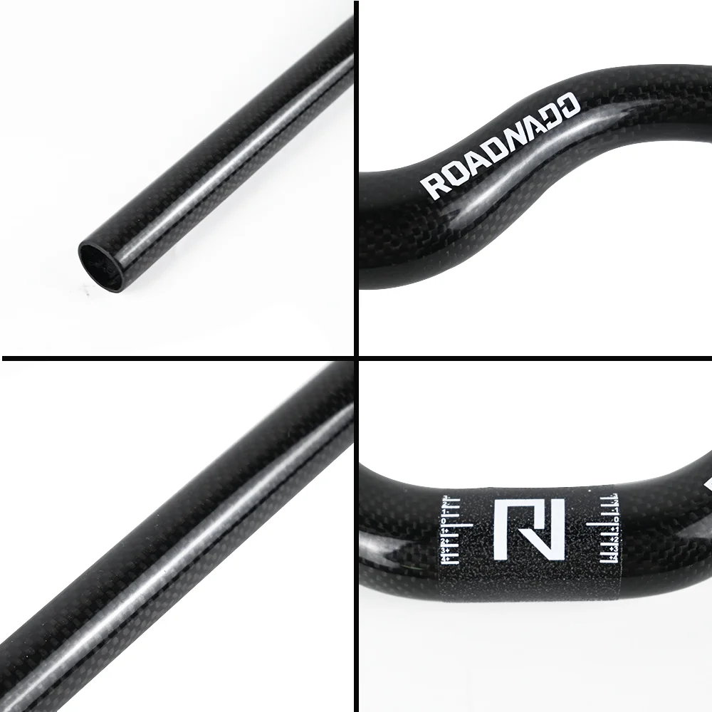 Полностью карбоновый велосипедный руль, ультралегкий руль 700/720/740 мм, руль из углеродного волокна для дорожного велосипеда