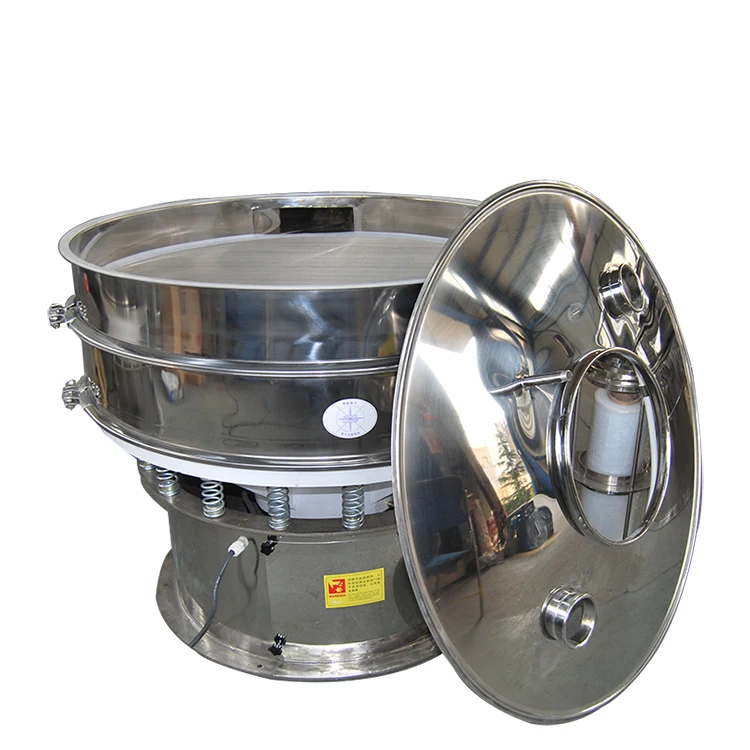 Diameter 600mm 2 Layer Vibrator Separator Powder Sieving Machine Rotary Screen