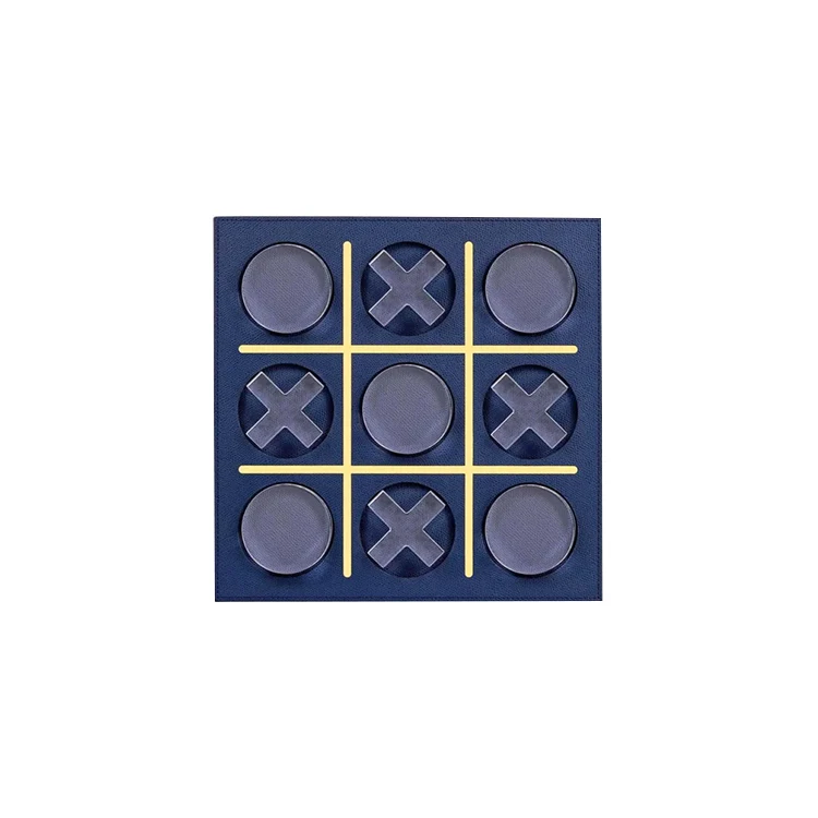 Игровый набор Tic Tac Toe, роскошные акриловые шахматы из искусственной кожи, настольная игра