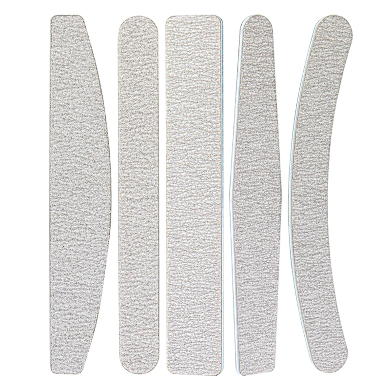 Double Side Custom Logo Abrasive Zebra Gray Emery Board Disposable Wooden Nail File