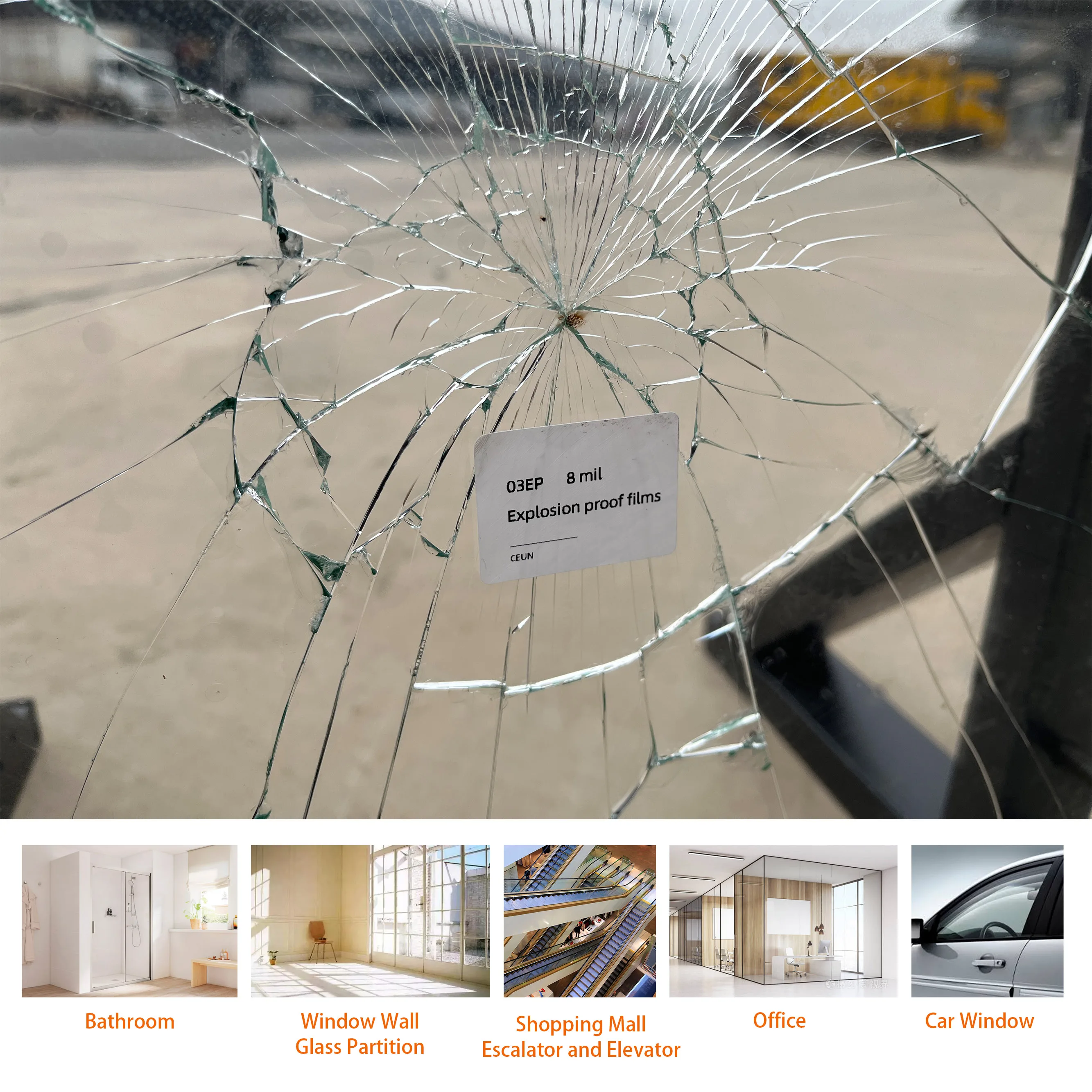 Anti Scratch Glass Protector Home 12 Mil Windshield Protection Nano Ceramic 4Mil Safety Film For
