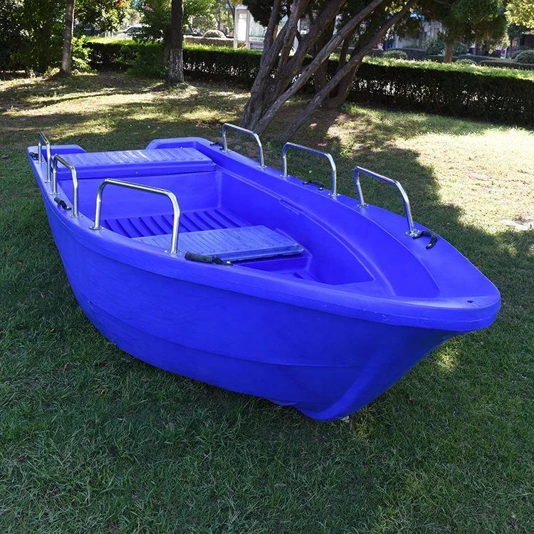 10 Persons 4.3m Solid High Density Pe Plastic Large Fishing Boat For Sea Water Used