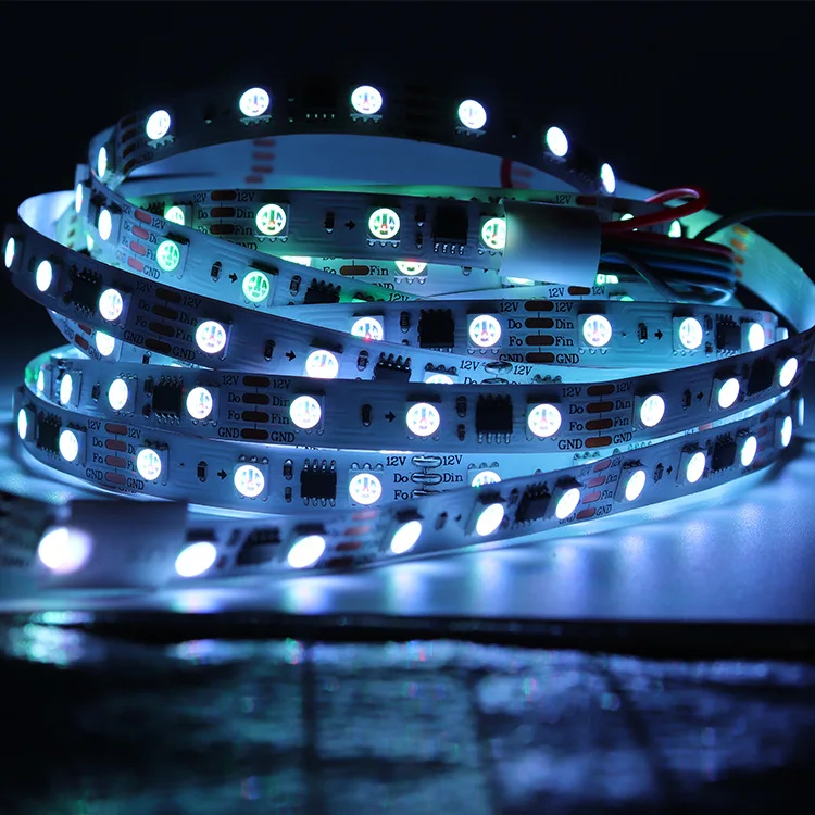 RGB running led strip LB1934A   2818 break-point transmission 5m/reel 12/24v dc 3leds 1 pixel strips