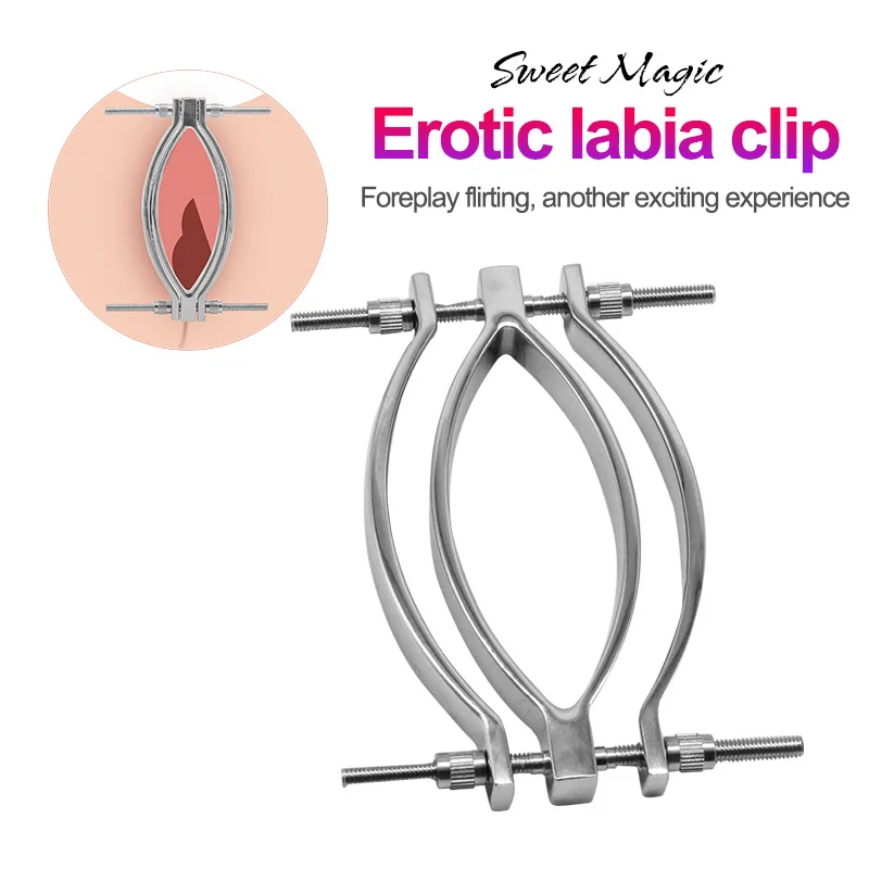 Metal labia clip female alternative SM tool expansion peep adult sex products