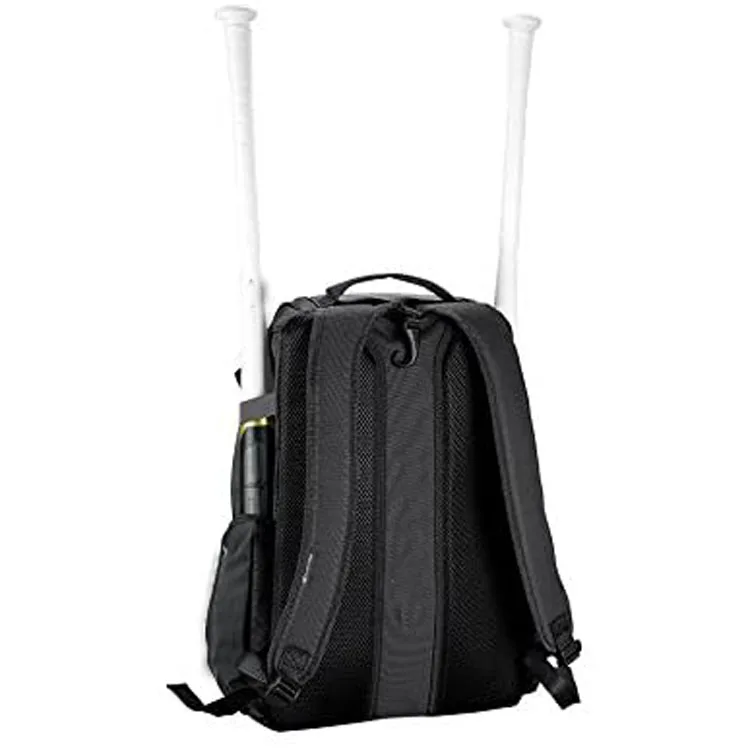 Custom Baseball Softball Equipment Bat Backpack Bag Holds 2 Bat Sleeves With External Helmet Holder and Shoe Compartment