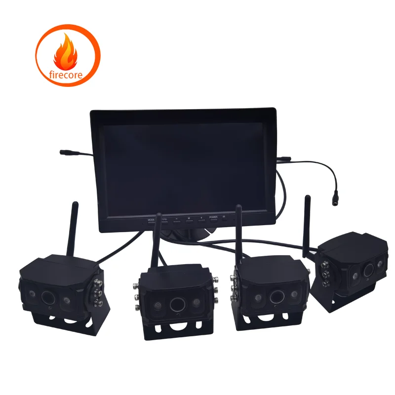 car black box 360 view and show blind spot sides camera monitor system for truck