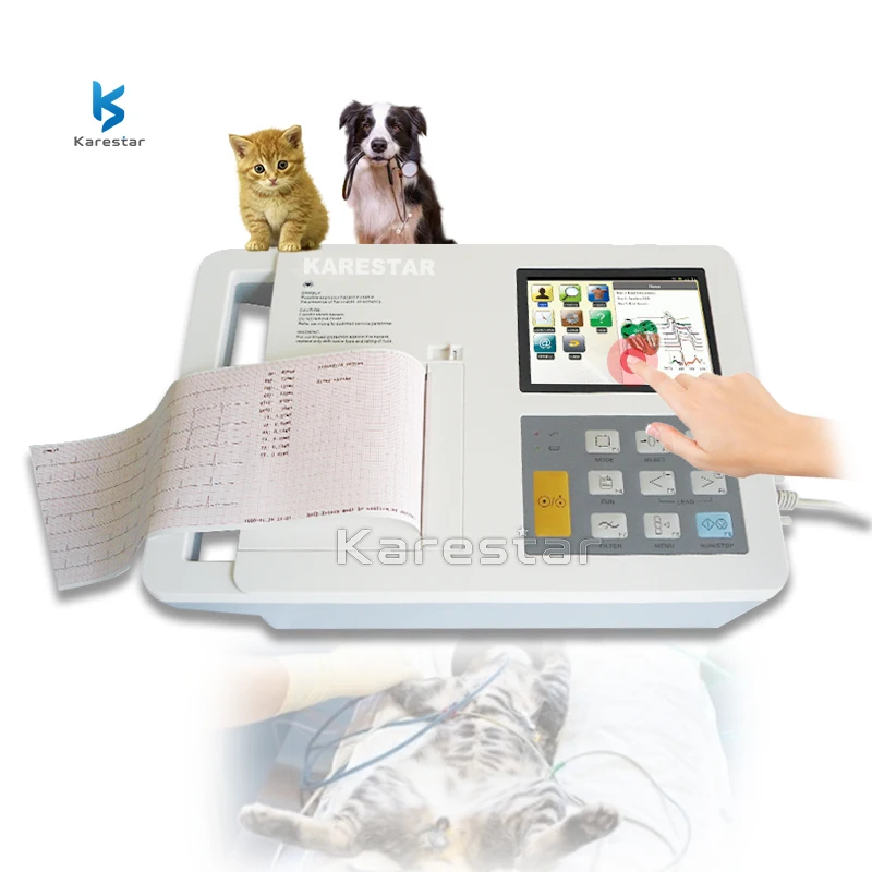 High Quality ECG Machine 6 Channel pet Hospital Clinic use portable ecg machine