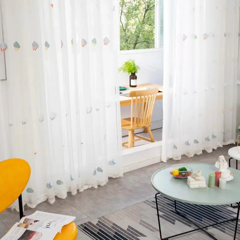 New Style Customized Cute Children Cartoon Embroidery Curtain Fabric For Bedroom