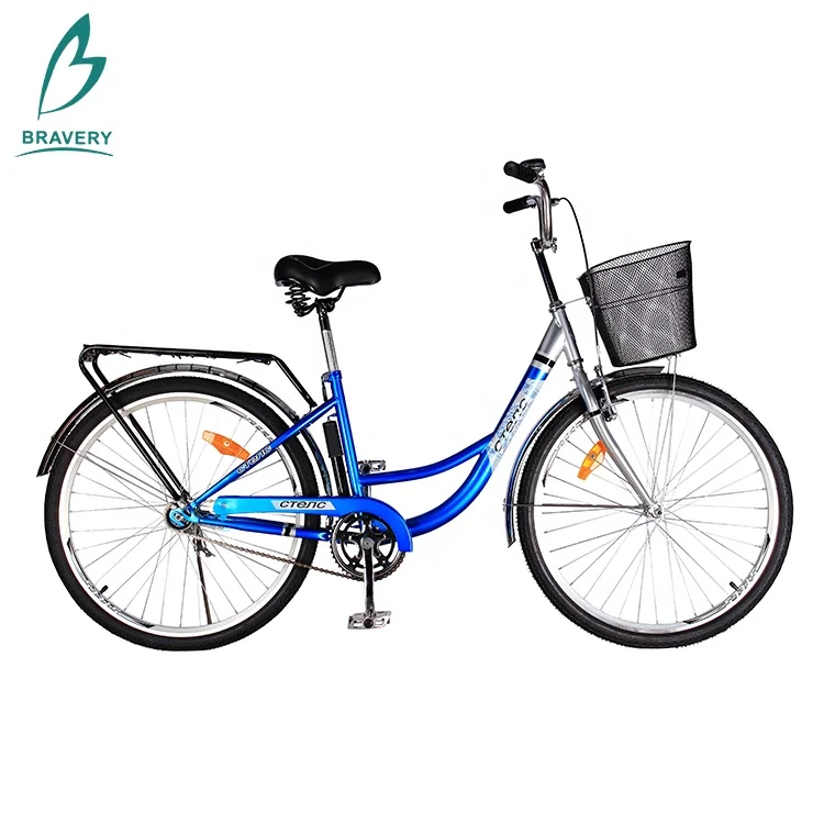 Women Bicycles 24 inch Ladies Bike City Bike High Carbon Steel China Ordinary Street Set TIA Training Frame Wheels  Gross Double
