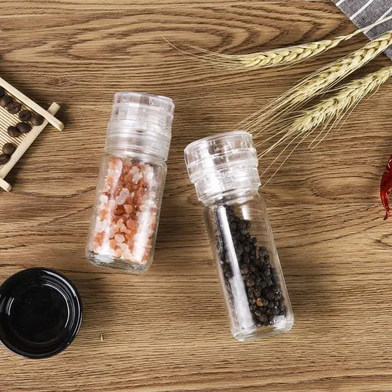 Factory Manufactured Wholesale Acrylic Glass Hand Salt and Spice Mill Set Pepper Grinder