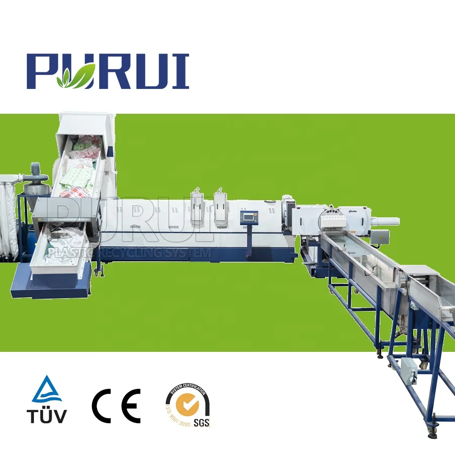 Excellent Performance PP PE Film Granulating Machine Hdpe Ldpe Recycling Pelletizing Line Recycled Polyethylene Pet granulating
