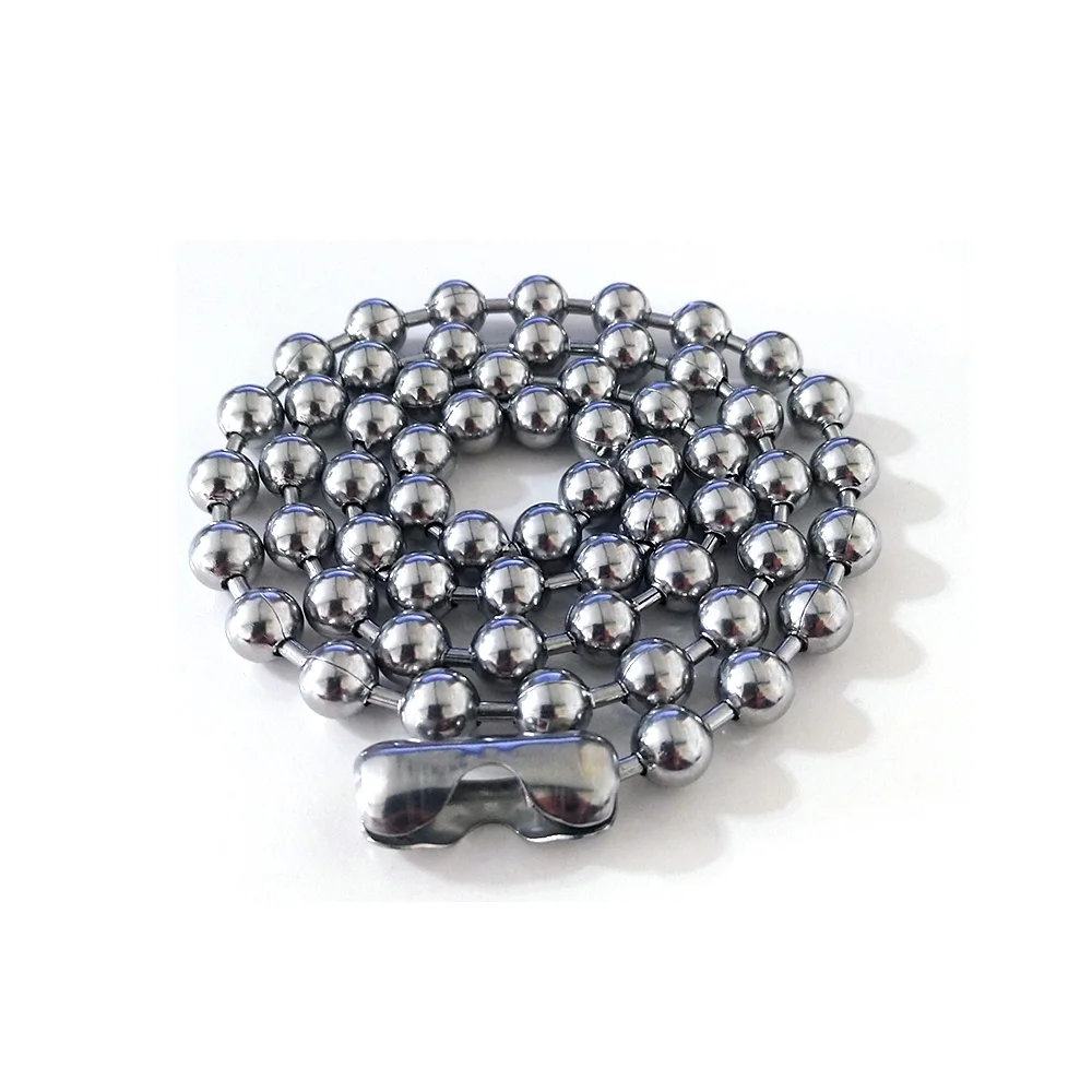 Decorative hanging salon room divider with metal  6mm ball chain curtain