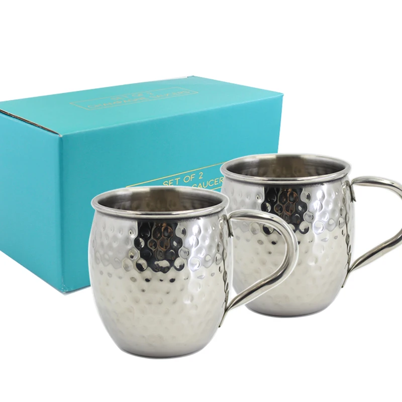 Stainless Steel Set Of 4 Moscow Mule Copper Mugs Custom Mugs 4pcs Paper Tube With Logo Sublimation Mug