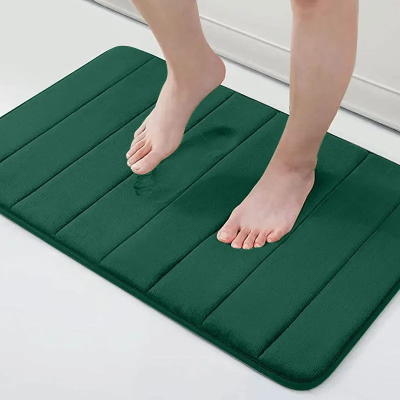 Flannel thickened sponge Coral Fleece non-slip floor rugs foot Carpets anti slip bathroom mat for Apartment Hotel