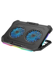 Laptop Stand Cooler Laptop Cooling Pad 2 USB Port Air-cooled Double Fans 1800+/-10%RPM Plastic 415*293*26.5mm