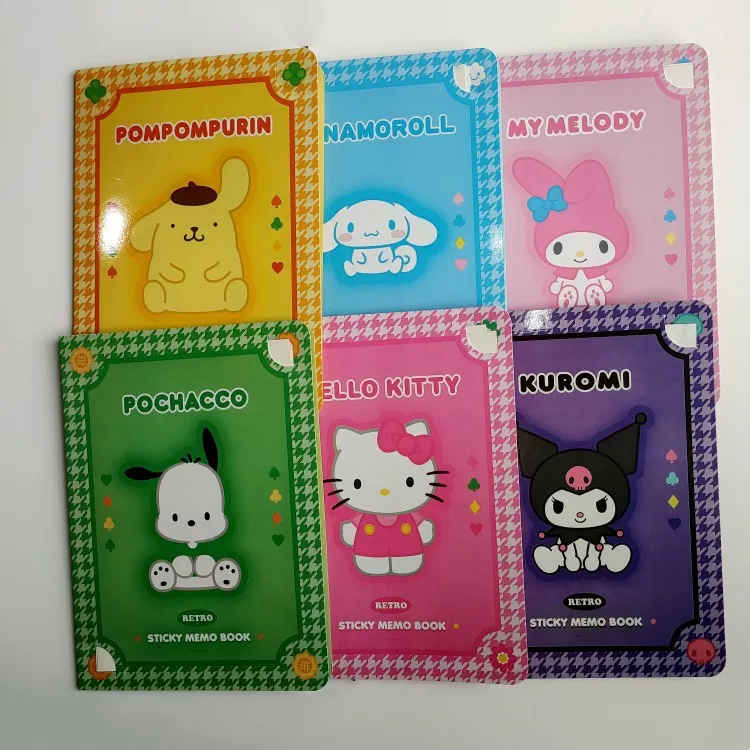 Kawaii Sanrio Convenience Note Book Anime Hello Kitty My Melody Kuromi Cinnamoroll Cute Paste Notepad Student Stationery Gifts