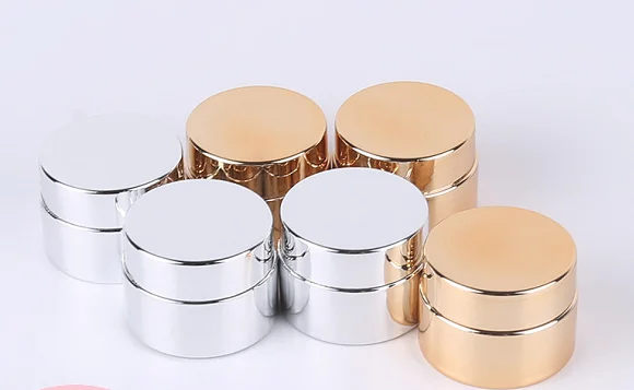 5g silver gold cosmetic cream nail jar with uv covering for eye cream