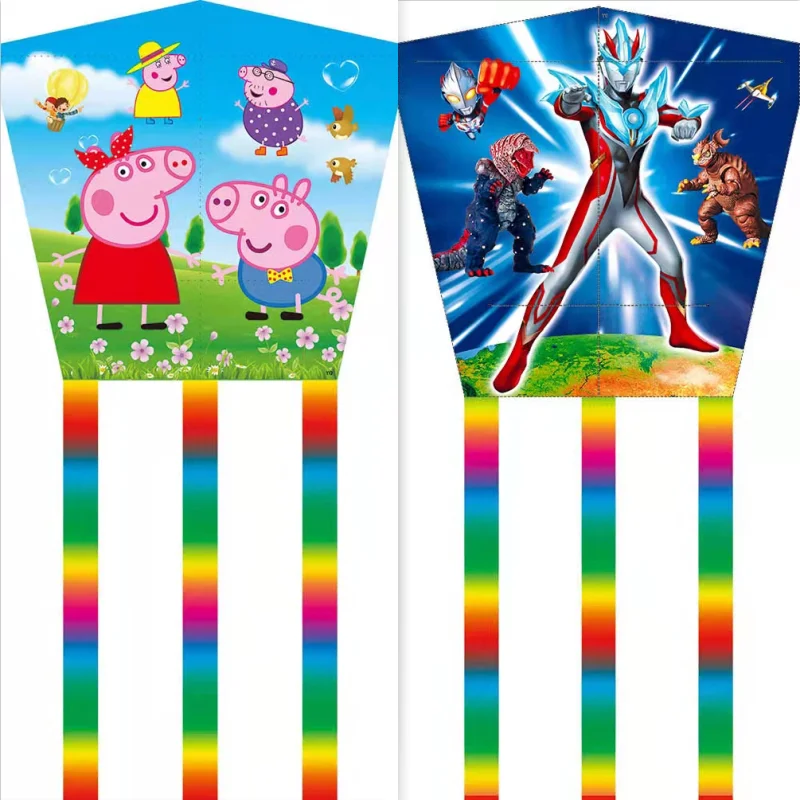 Wholesale Fly Outdoor Children s cartoon fishing Rod Kite a variety of patterns