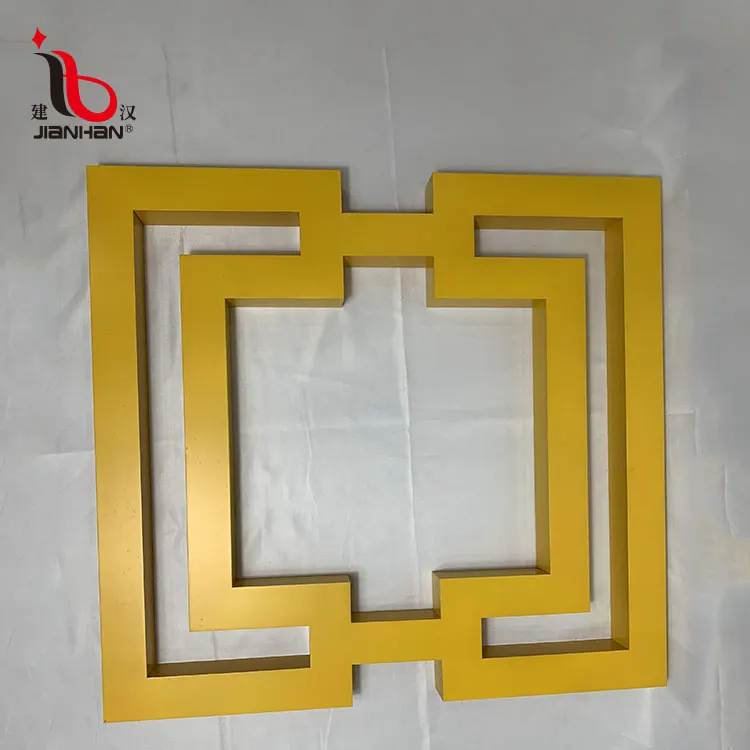 customized yellow exterior aluminum curtain wall panel laser cut wall art aluminium panel